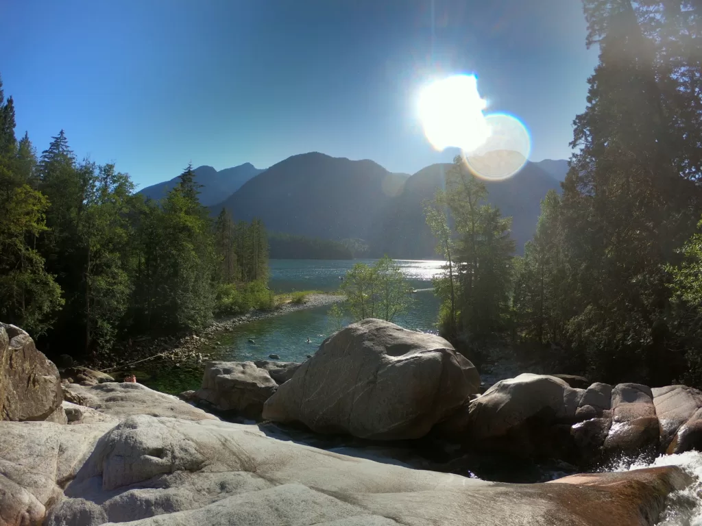 View from the middle of the falls